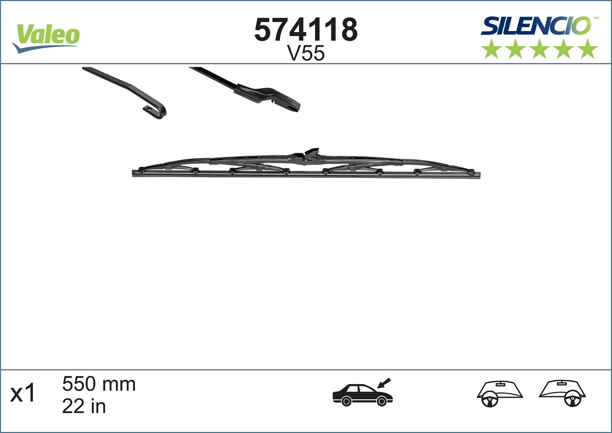 VALEO SILENCIO CARDBOARD Ablaktörlő lapát 574118_VALEO